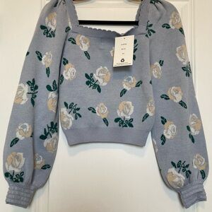 NWT Floral Patterned Women's sweater